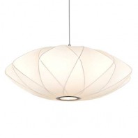 Telbix-Aragon PE35/52/75-WH Pendant - Nickel With White Shade