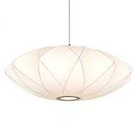 Telbix-Aragon PE35/52/75-WH Pendant - Nickel With White Shade