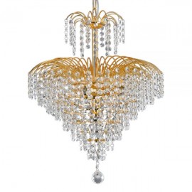 Telbix-Cascade 33cm , 43cm & 53 cm Pendant - Chrome/Crystal & Gold/Crystal   