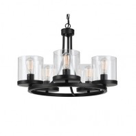 Telbix-Largo Pendant PE5 / PE8 - Oil bronze/clear